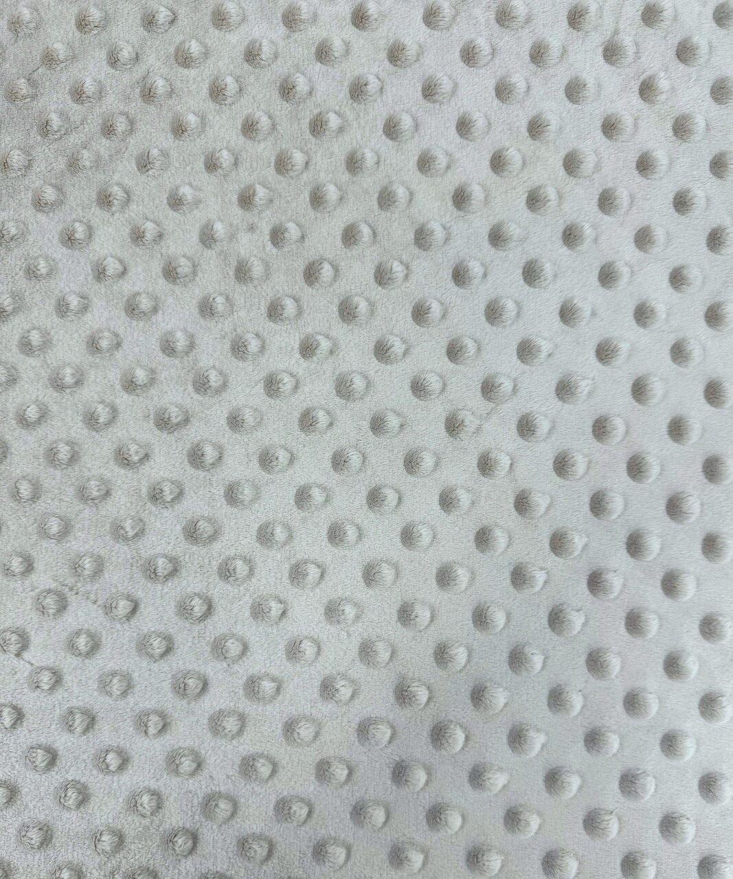 Grey Minky Dot Fabric by the Yard, 60" Wide Ultra-Soft Plush Minky Fabric for Baby Blankets, Nursery Decor, Plush Toys & Sewing